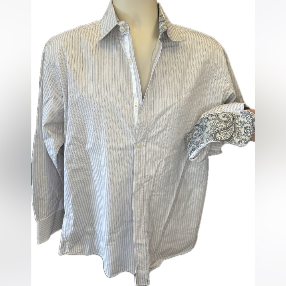 English laundry men’s button down striped shirt 16.5 34/35
